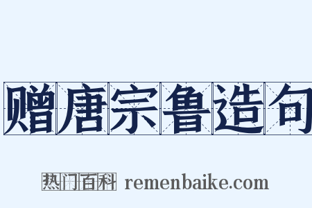 赠唐宗鲁造句是什么意思的图片